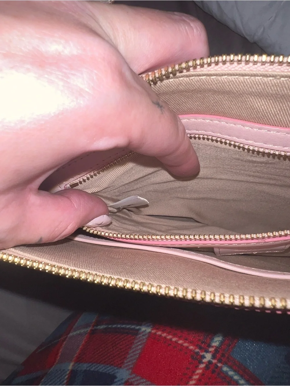 MCM Pink and Grey Visetos Crossbody Bag